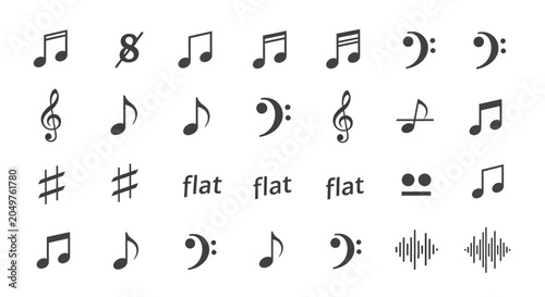 Photography Music notes and symbols collection.