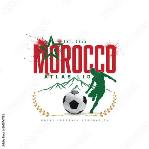 Morocco T-shirt  with Football, t-shirt,  t-shirt design, t shirt , T-SHIRT ,T-SHIRT DESIGN,T SHIRT ,football jersey,football t shirt 
