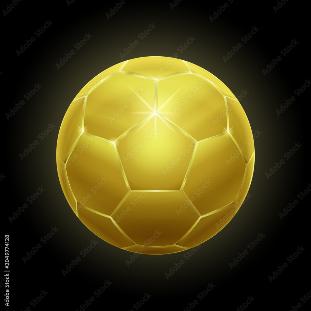 Fototapeta premium illustration of a yellow gold ball
