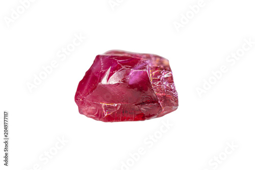 фотографія Very rare natural rough cat’s eye rhodolite garnet gemstone, garnet with an opti