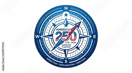 America250 Compass Freedom Icon