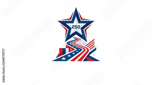 America250 Heritage Star Path Icon