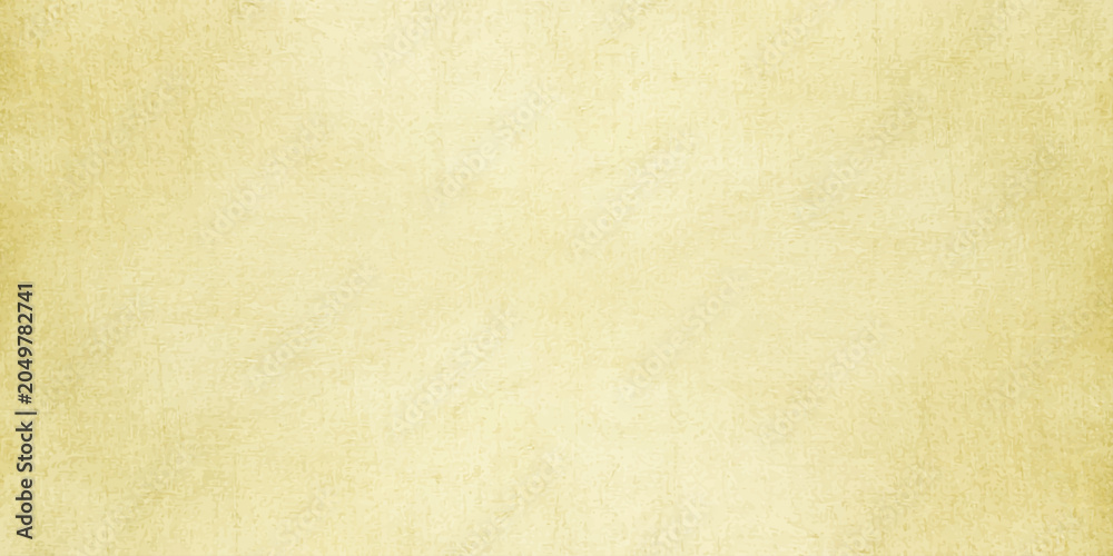 Fototapeta premium Light olive yellow vintage paper background texture with dark grunge borders and subtle vertical canvas lines. Light olive yellow background, weathered vintage appearance