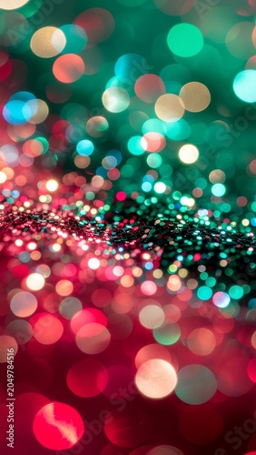 Colorful Bokeh Lights Background Texture.