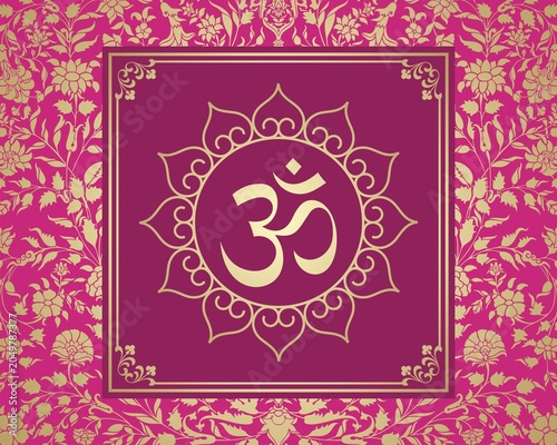 aum syllable , paisley design ,Hinduism , India	