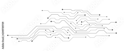 Bilde på lerret Vector futuristic internet network high tech circuit board diagram concept
