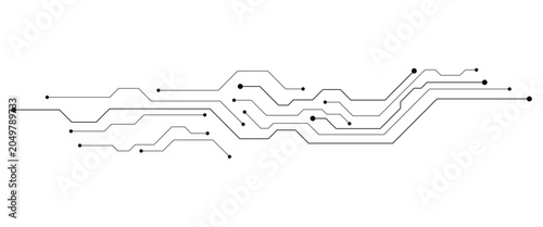 Bild auf Leinwand Vector futuristic internet network high tech circuit board diagram concept
