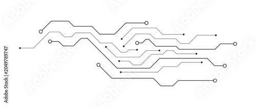 Bild auf Leinwand Vector futuristic internet network high tech circuit board diagram concept