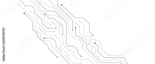 Canvas-taulu Vector futuristic internet network high tech circuit board diagram concept