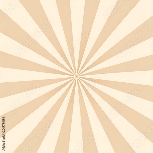 Radiant Beige Sunburst Pattern Background.