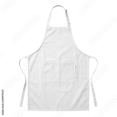 Foto Blank white fabric cooking chef apron uniform