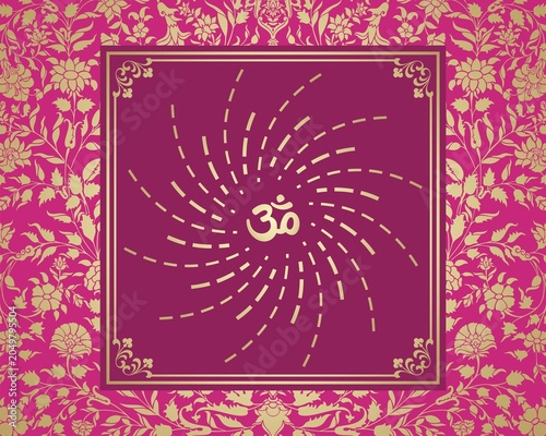 aum syllable , paisley design ,Hinduism , India	
