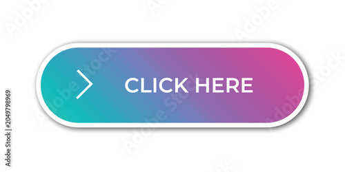Click Here CTA Button UI Design Cyan Pink Gradient Pill Interface with Chevron Icon