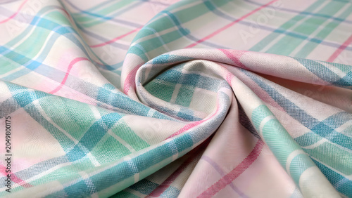 Soft Plaid Fabric Swirl