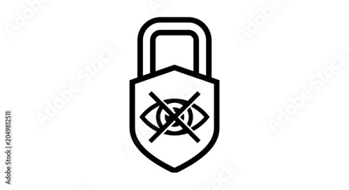 Quadro su tela Anti spy incognito private browsing data protection icon vector image featuring