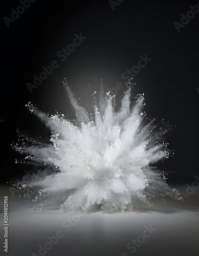Explosive powder burst in mid-air.