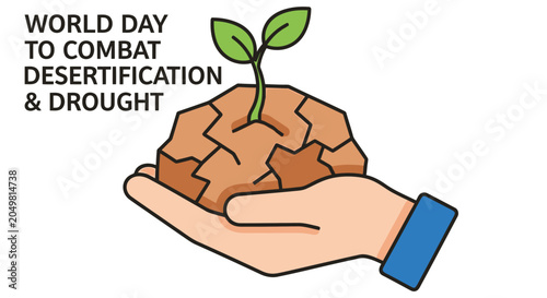 Canvastavla World day to combat desertification and drought illustration