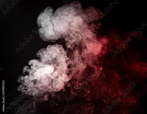 Smoke and Mist on Dark Background.