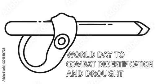 Fotografie World day to combat desertification and drought logo