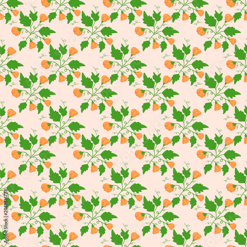 Orange flower pattern