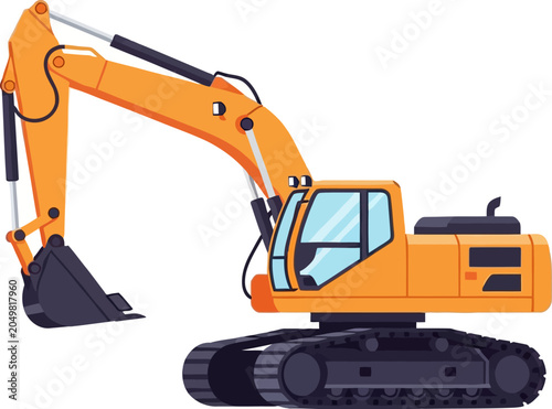 Heavy duty excavator machine equipment.