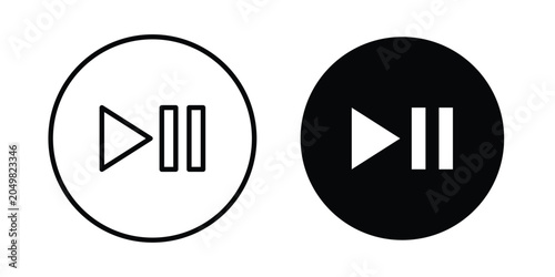 Fotografie Play pause icon