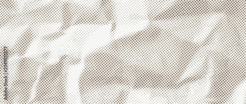 Halftone crumpled paper background