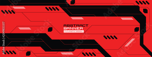 Fotografi Futuristic Mecha Gaming Wallpaper with Black and Red Featuring High-Contrast Aesthetic