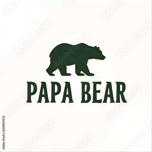 A logo featuring a bear silhouette and the text Papa Bear on a white background