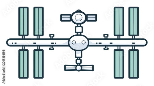 Foto Vector Icon of a Space Station Structure