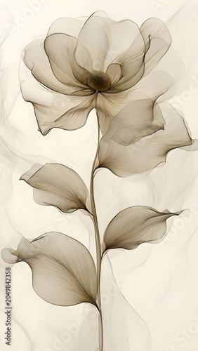 abstract background with white flowers