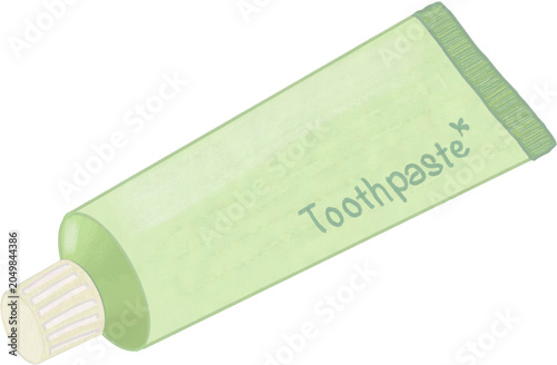 green plastic toothpaste 