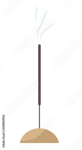 Burning Incense Stick Illustration 