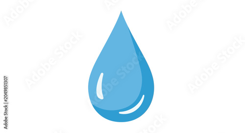 Bild auf Leinwand Large Blue Water Drop Illustration.