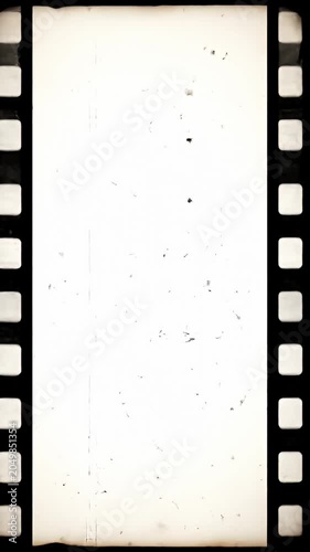 Gritty vintage film strip with dust and scratch textures.