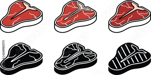 Steak Icons Illustration