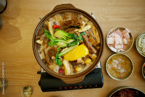 Korean style beef stew with vegetable, Galbee-jjim