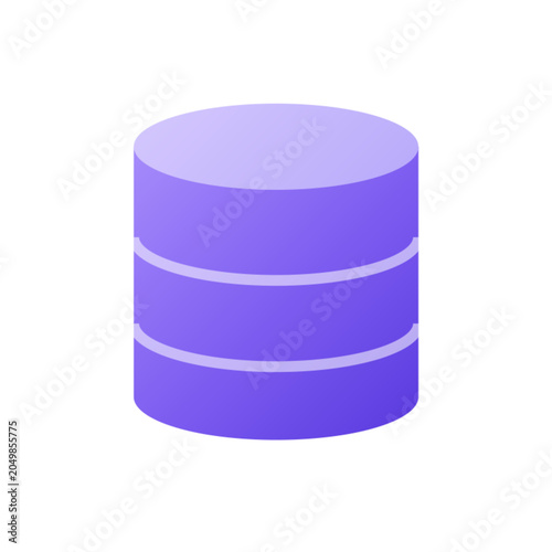 Database Data Storage Server Flat Icon Purple Gradient