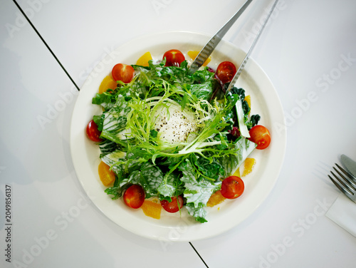 vegetable salad with feta cheese