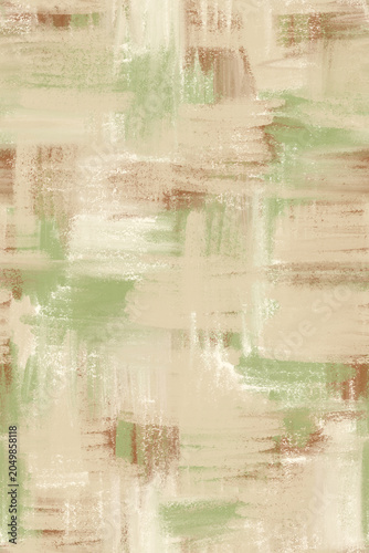 Abstract Seamless Painted Texture Pattern with Layered Brushstroke Blocks in Soft Sage Green and Beige