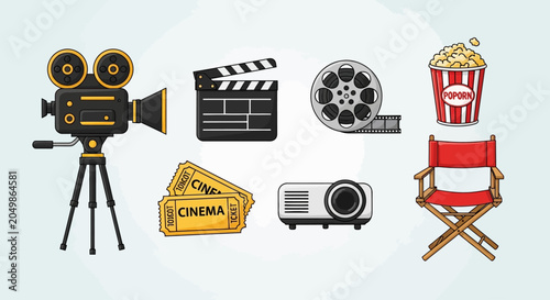 Bild auf Leinwand Film and cinema movie production tools.