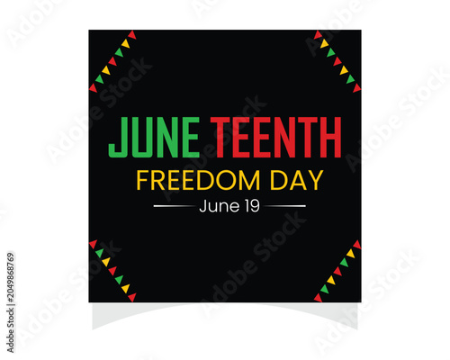 Φωτογραφία Juneteenth Freedom Day Celebration Vector Poster