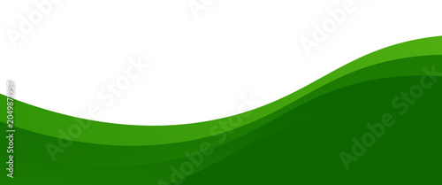 green wave abstract background with layered gradient curves and halftone texture, imodern trendy design in vector illustration. eps 10