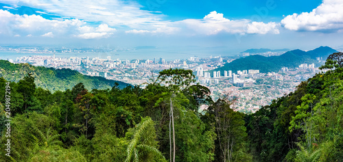 George Town, Penang, cityscape as seen from Penang Hill (Bukit Bendera).