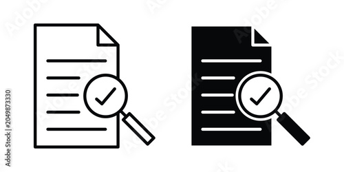Tableau sur toile Audit icon