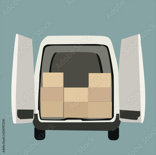 package in the car. package in the trunk of the car