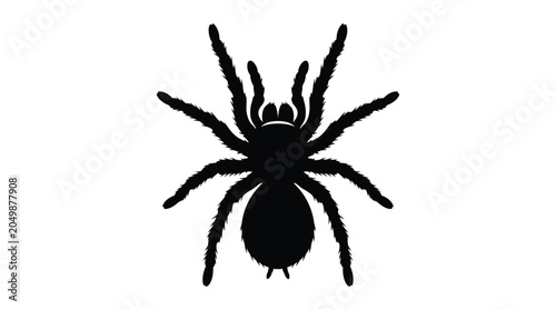 Fotografie spider silhouette on white background arachnid legs eight insect nature wildlife