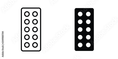 Bild auf Leinwand Pill blister pack icon