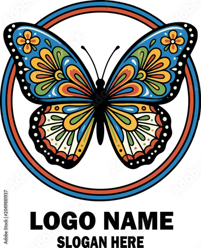 Photography talavara mexico butterfly logo icon vector .