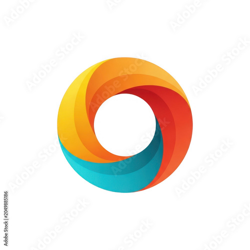 Modern colorful abstract swirl logo design with vibrant gradient